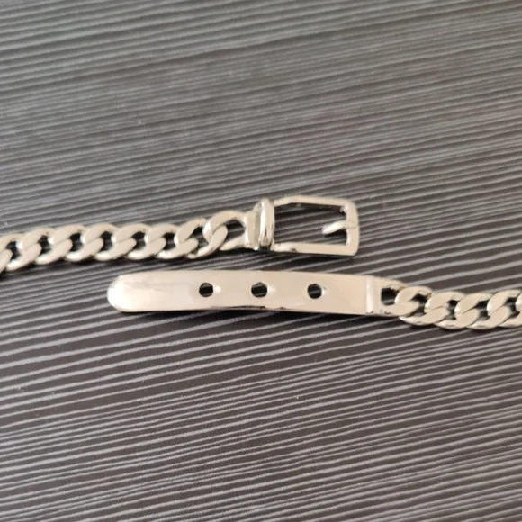 Silver-Tone Women's Chain Belt - Picture 3 of 5